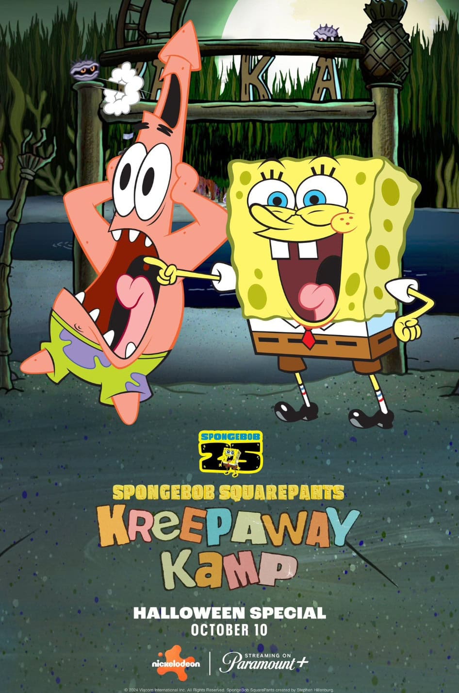 Official poster for فیلم SpongeBob Squarepants: Kreepaway Kamp (2024)