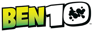 Ben 10 logo featuring bold, colorful text with a playful design.